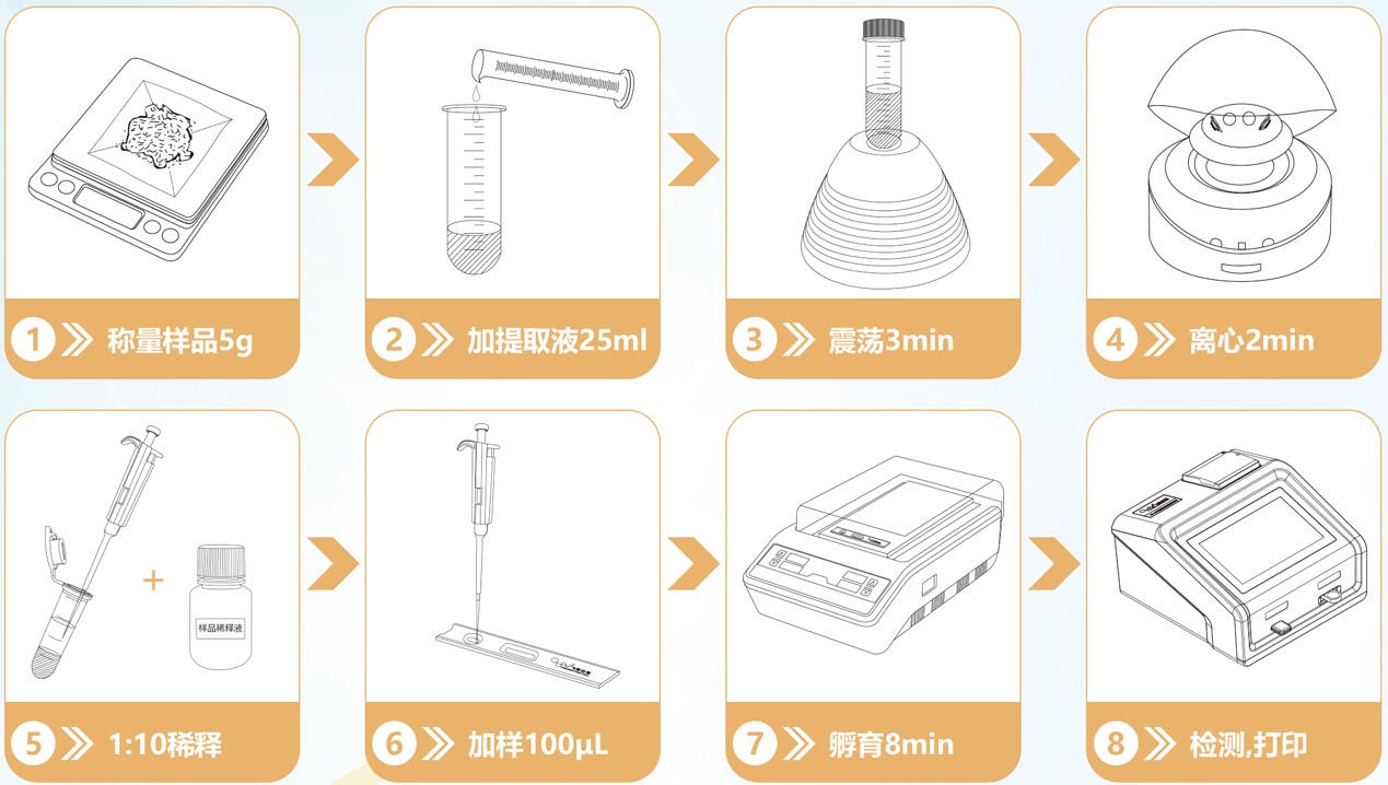 嘔吐毒素熒光定量快速檢測流程