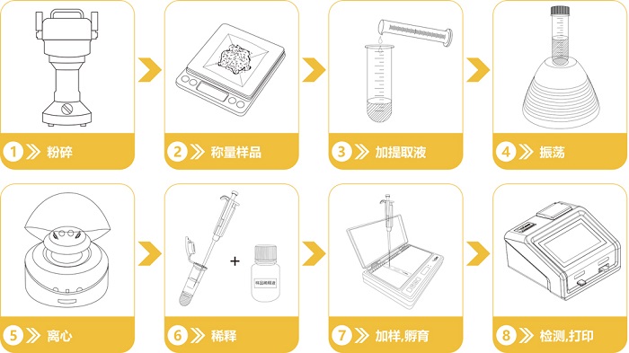 黃曲霉毒素快速檢測卡操作流程